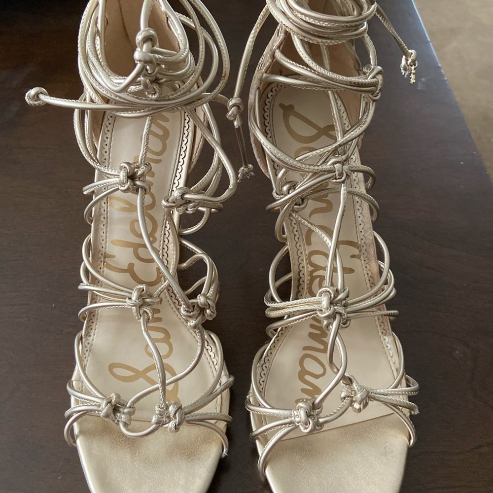 Sam Edelman. Gold High Heels. Size 9.